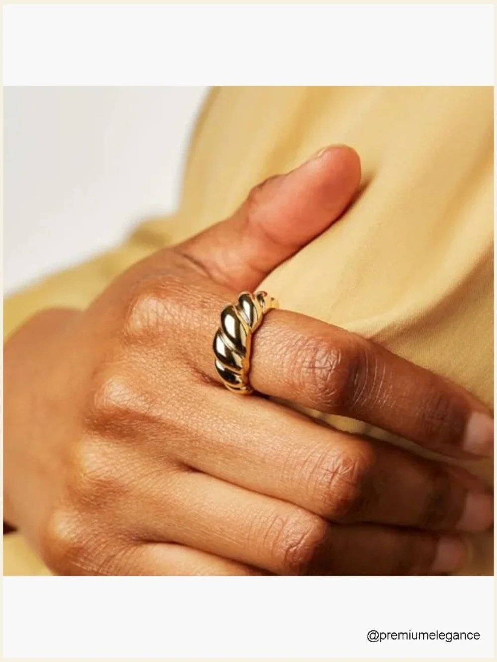 10 PCS Gold Stacking Rings Set - 18K Gold Plated Chunky Statement Ring Pack